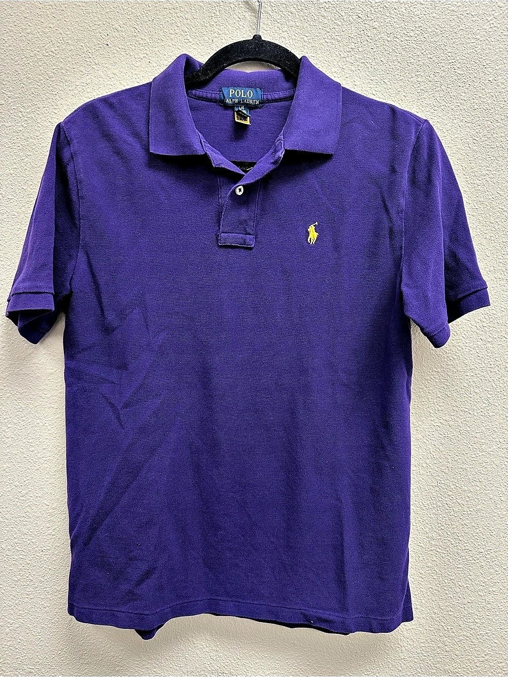 Polo Ralph Lauren Cotton Mesh Polo Shirt Purple youth Large